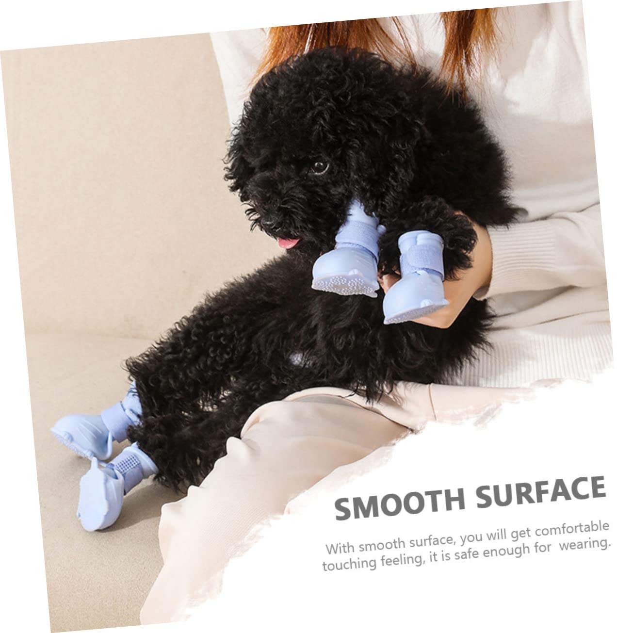 GALPADA 4Pcs Dog Boots Slip Rain Shoes for Dogs Durable Puppy Footwear for Outdoor Use Comfortable