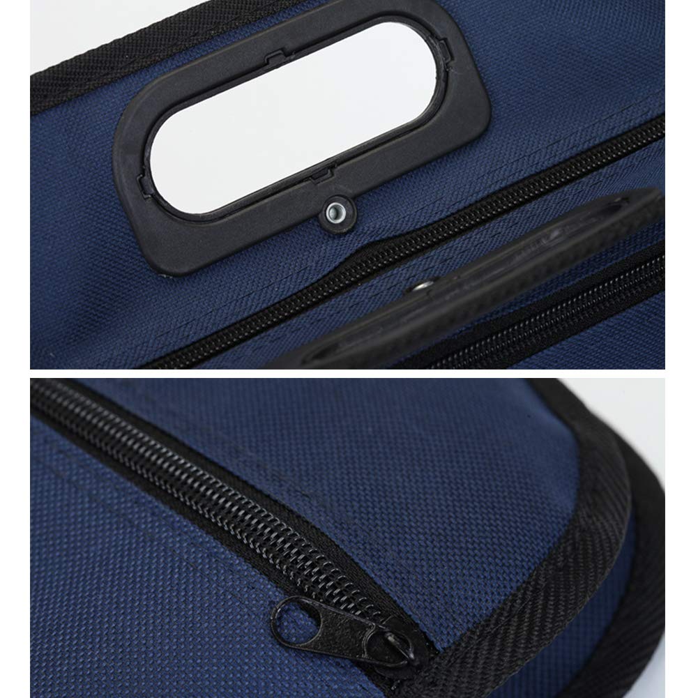 Borsa portadocumenti A4 blu con maniglia e chiusura lampo
