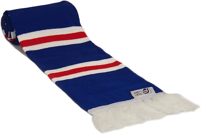 Rangers scarf: Safer chemicals — fan originals Retro Football Bar Scarf in Colours Blue White Red