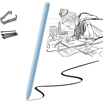 Galaxy Tab S6 Lite S Pen Replacement for Samsung Galaxy Tab S6 Lite EJ-PP610 Galaxy Tab S6 Lite Stylus Replacement S Pen + Replacement Tips Without Bluetooth Angora Blue