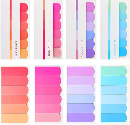 Marspark Pestañas de libro para anotar notas adhesivas de 3 pulgadas, notas transparentes, páginas para escribir, etiquetas marcador y tira de