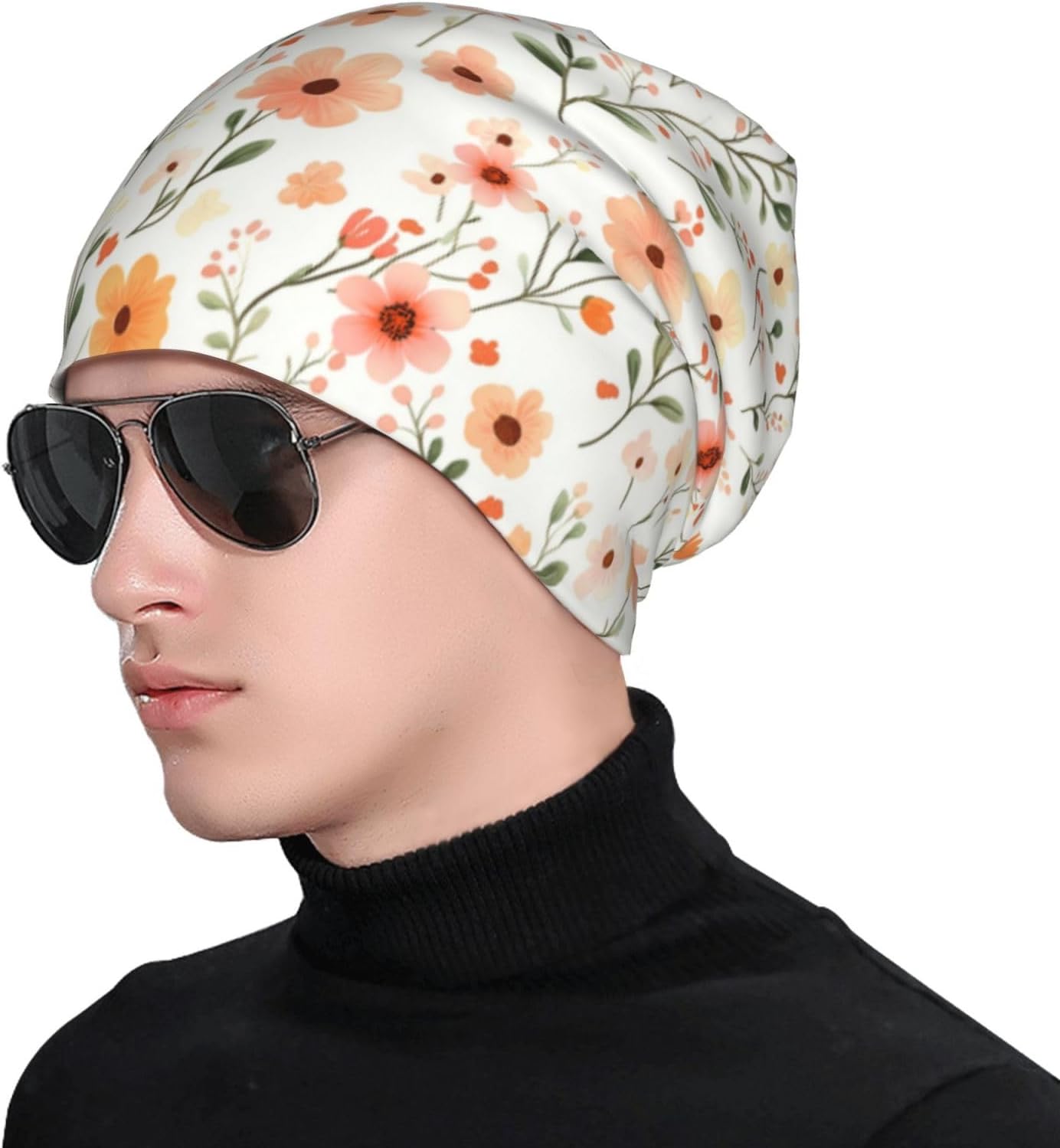 Beanie Hat for Men Women Slouchy Beanie Skull Sleep Cap Soft Lightweight Chemo Hat Stretch Cancer Headwear - Image 2