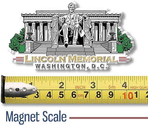 Miniatura 3 de Imán conmemorativo Lincoln de Classic Magnets, serie Washington D.C., recuerdos coleccionables y regalos fabricados en los Estados Unidos, 4.1 x 2.2
