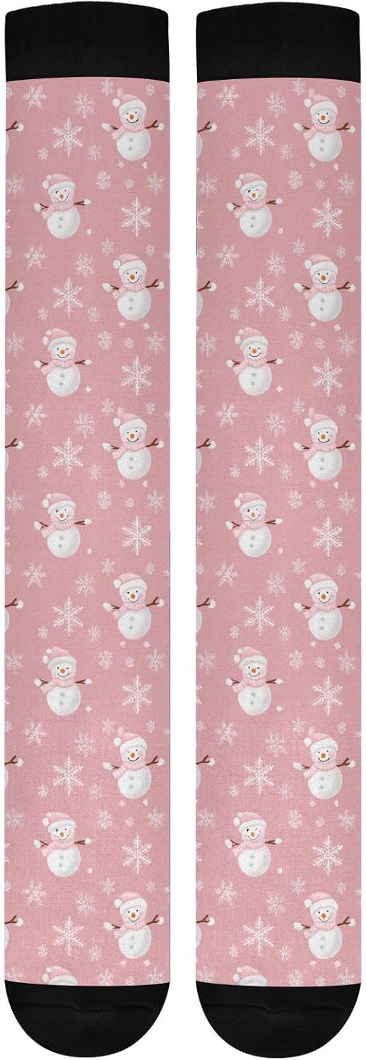 Christmas Compression Socks for Women Men, Circulation Long Knee High Socks Casual Stocking Athletic Tube Sport Sock - Image 8