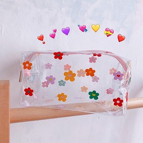 Miniatura 6 de Lindas bolsas de cosméticos transparentes, bolsas de maquillaje transparentes de viaje, bolsa de almacenamiento de brochas de maquillaje portátiles,