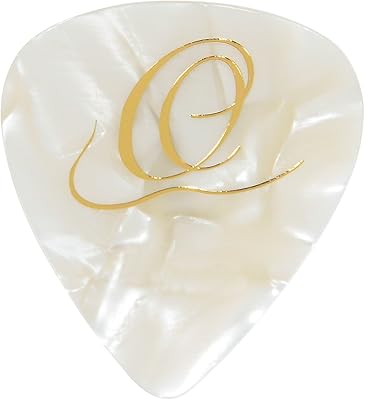 Ortega Guitars Heavy Classic Celluloid Guitar Pick-10 Piece Pack-White Pearl (OGP-WP-H10)