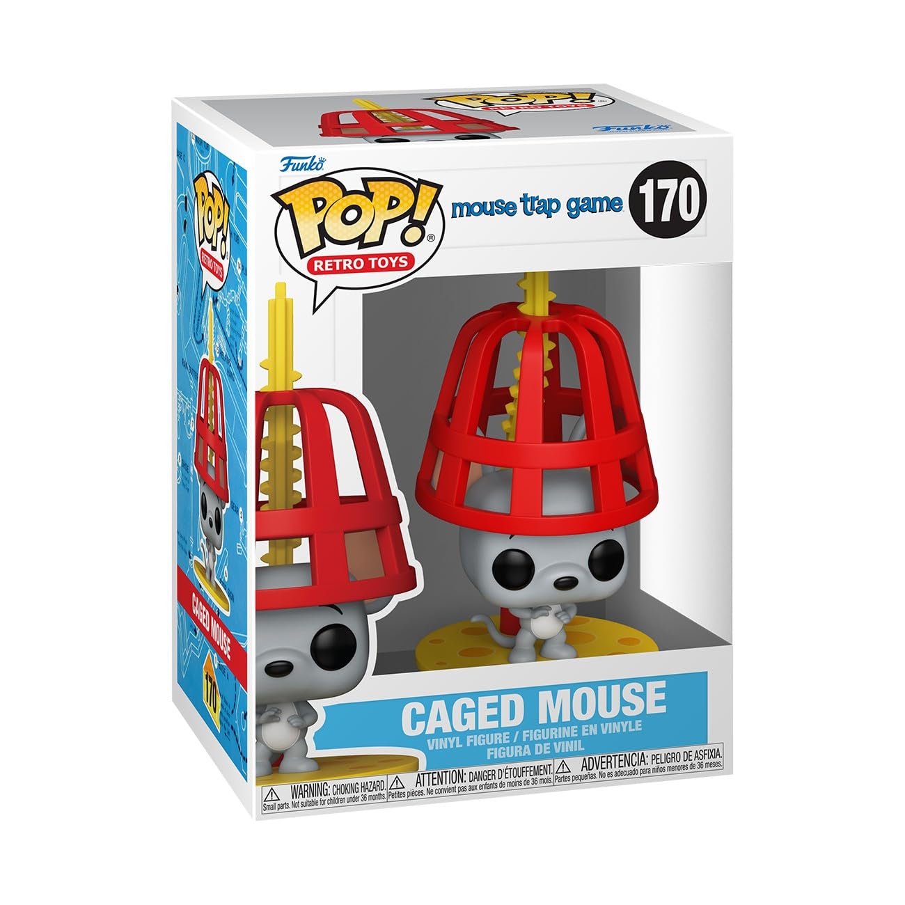 FUNKO RETRO TOYS: MOUSE TRAP GAME - CAGED MOUSE  3.75"" POP VINYL FIGURE 170 NEW