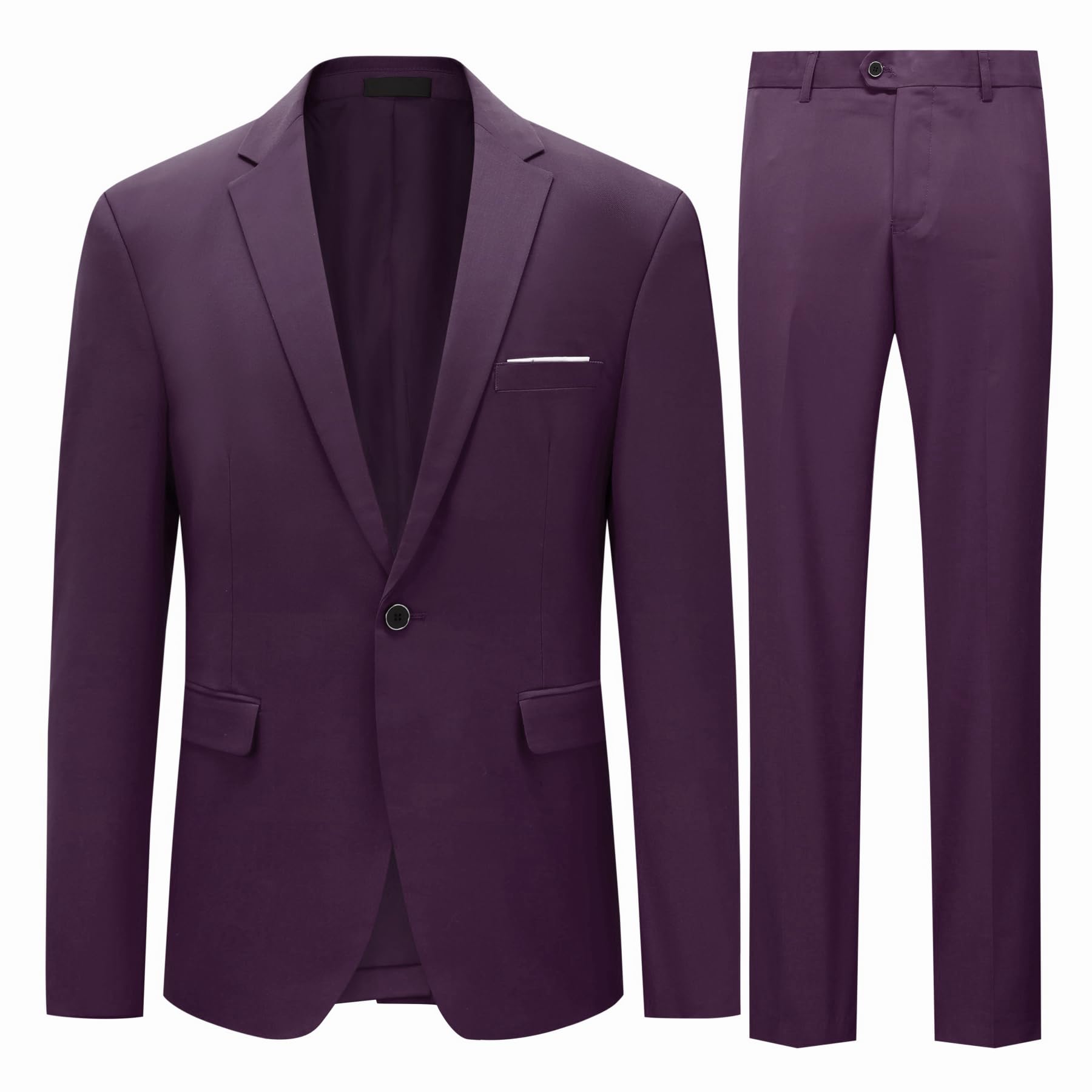 Allthemen Abiti da Uomo 2 Pezzi Suit Slim Fit Wedding Dinner Tuxedo Abiti per Uomo Business Casual Giacca e Pantaloni 10 Colori Disponibili