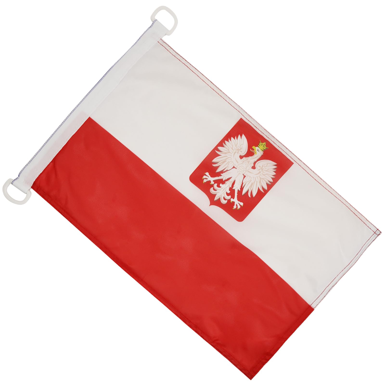 AZ FLAG Bandera Nautica de Polonia con Aguila 45x30 cm - Pabellon de Conveniencia Polaca 30x45 cm