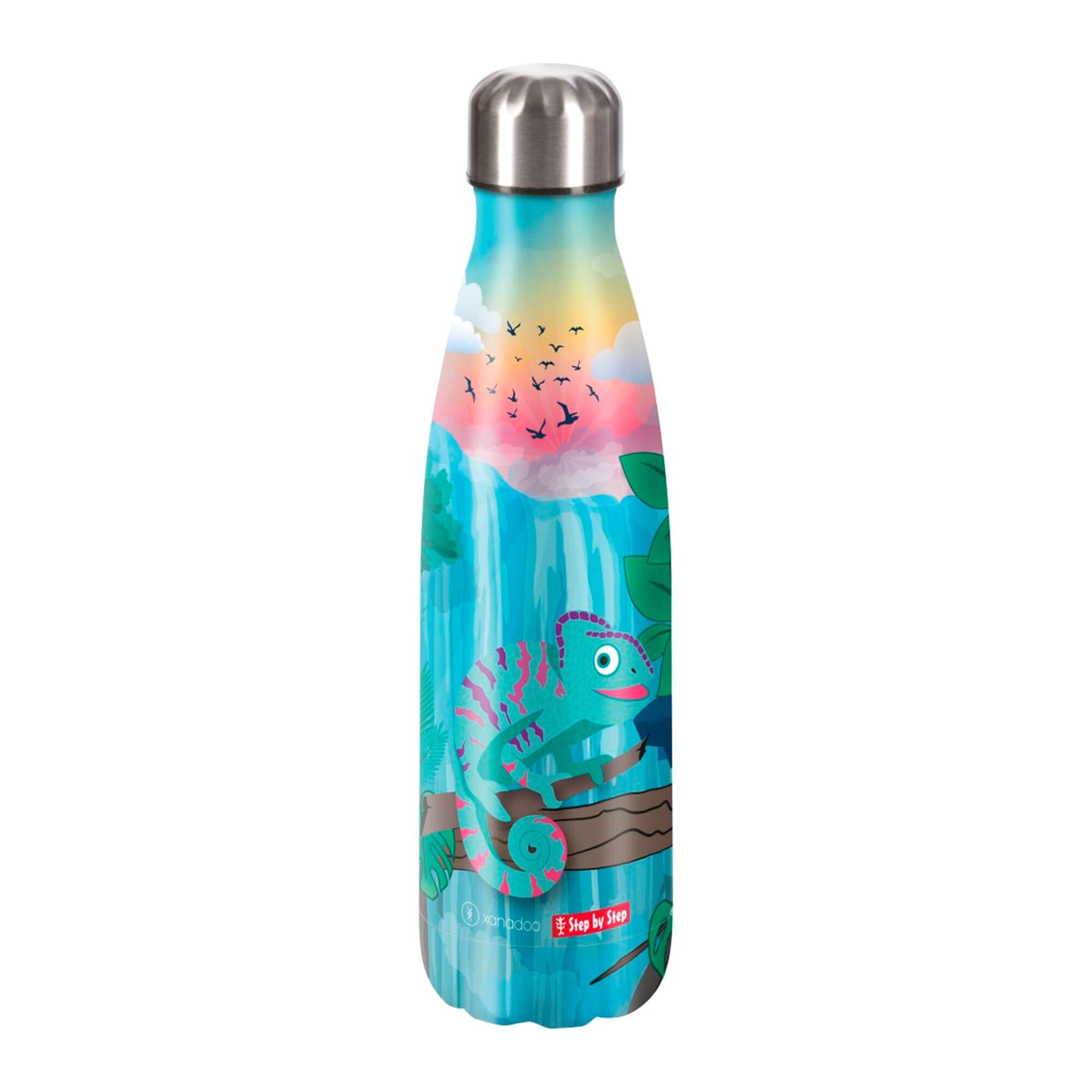 Step by Step Isolierte Trinkflasche aus Edelstahl, grün-türkis, 0,5 Liter
