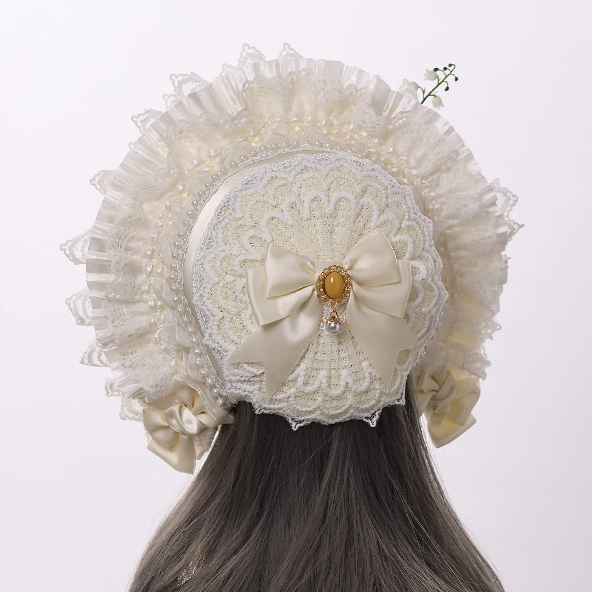COSDREAMER Cappelli vittoriani per ragazze e donne, con fiori in pizzo