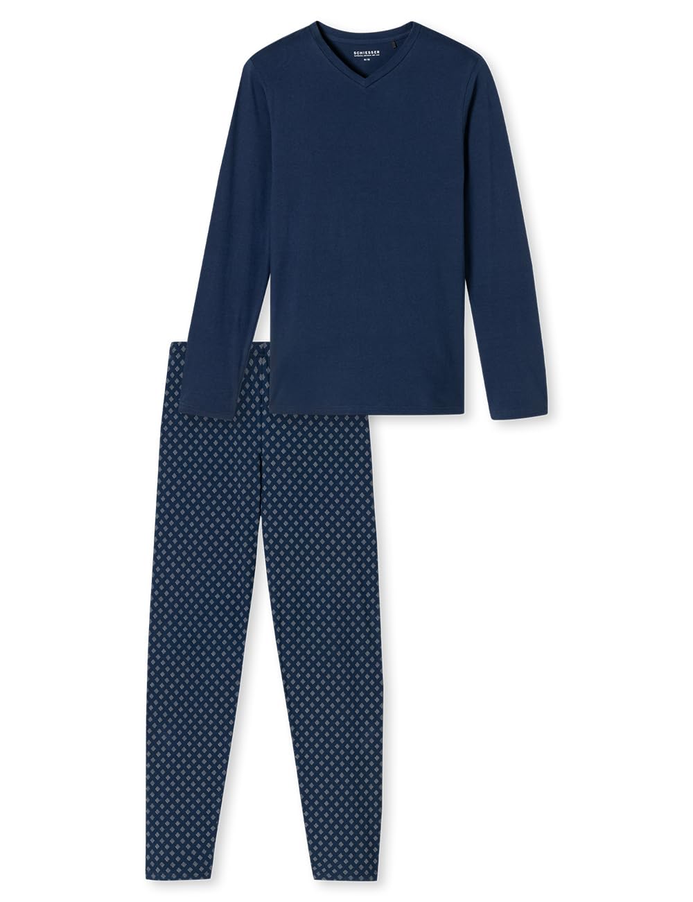 Schiesser Schiesser Herren Schlafanzug Lang - Nightwear Set Set di Pigiama Uomo