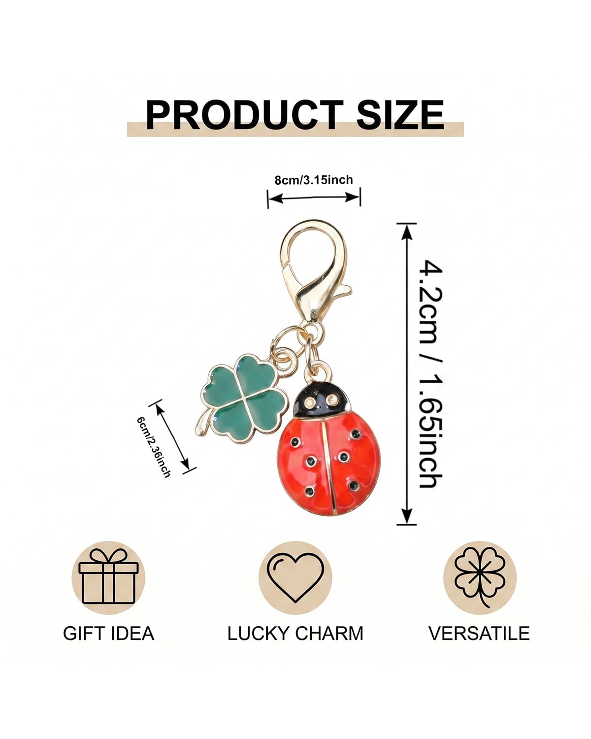 Collenatsy Set di 30 portachiavi portafortuna, Capodanno, ciondolo a forma di coccinella, quadrifoglio e maialino portafortuna, regalo ideale per addio o ringraziamento Collenatsy Set di 30 portachiavi portafortuna, Capodanno, ciondolo a forma di coccinella, quadrifoglio e maialino portafortuna, regalo ideale per addio o ringraziamento