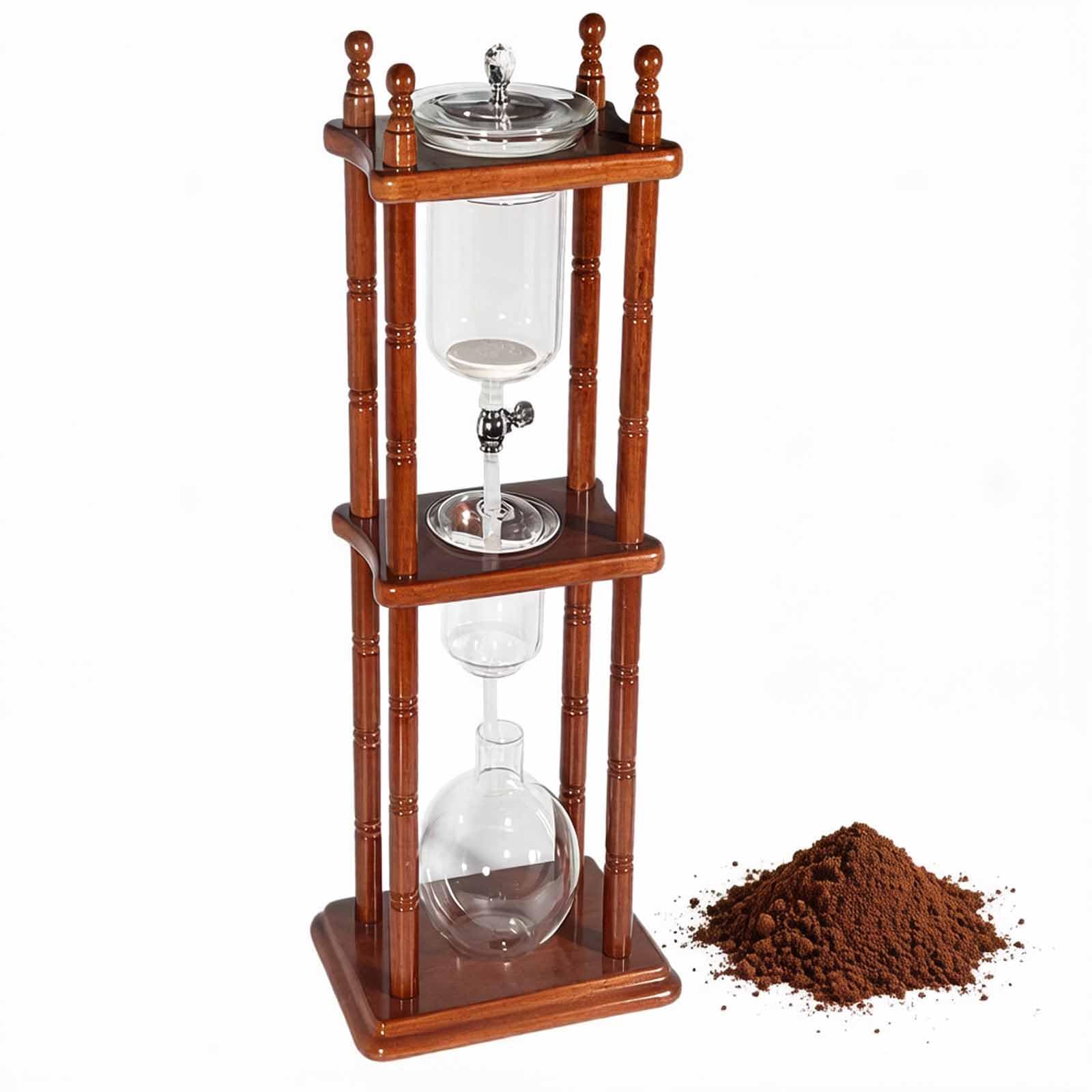 Mrjyk 750Ml Cold Brew Coffee Maker Tower, Iced Coffee Cold Brew Drip Tower, Cold Drip Coffee Maker, Can Make 5-8 Servings, Adjustable Dripper, For Home, Beverage Shop, Office