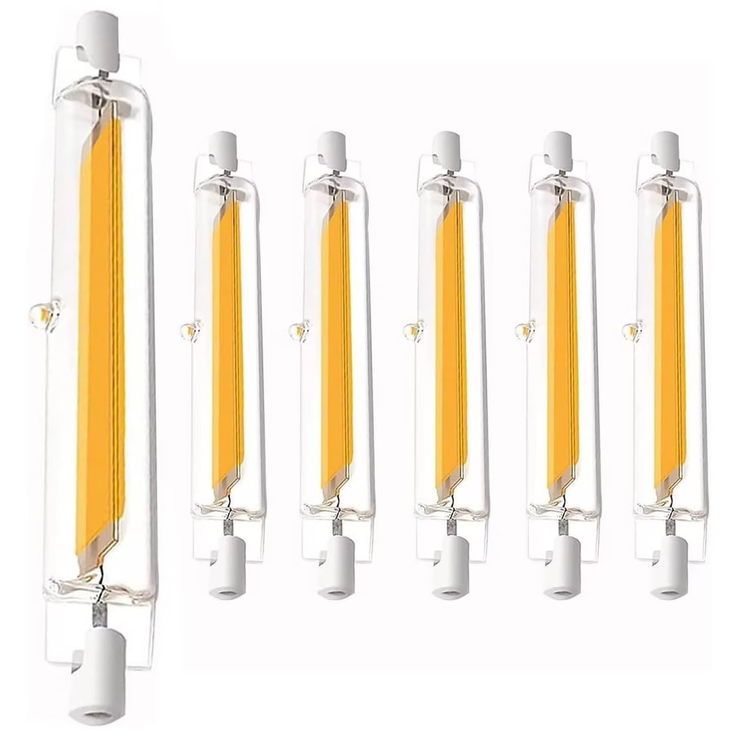 R7s Led 118mm Dimmbar Warmweiß 3000K, R7S 118mm Led 15W 17W 19W 21W 23W 25W Cob Glühbirnen Bulbs Ersetzt 150W 170W 190W 210W 230W 250W Halogen, Kein Flackern 2000LM, 360° Abstrahlwinkel, 6er Pack