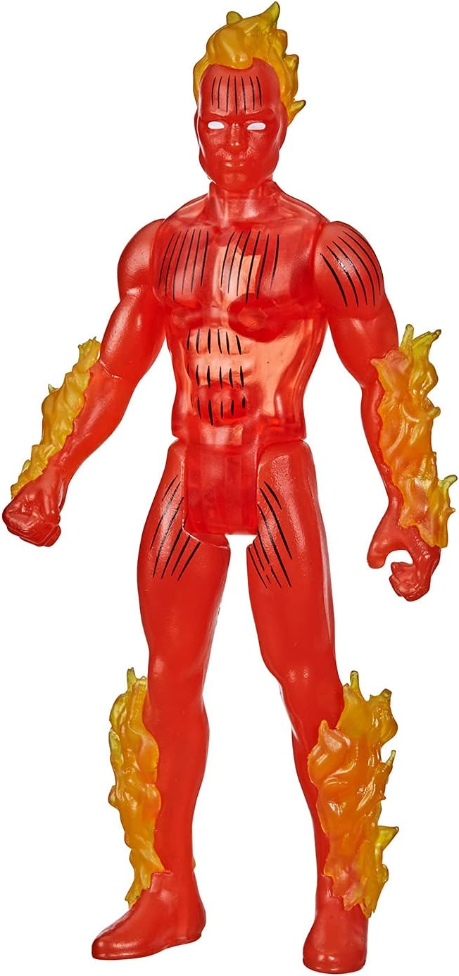 Marvel Hasbro Legends Series 3.75-inch Retro 375 Collection Human Torch Action Figure Toy