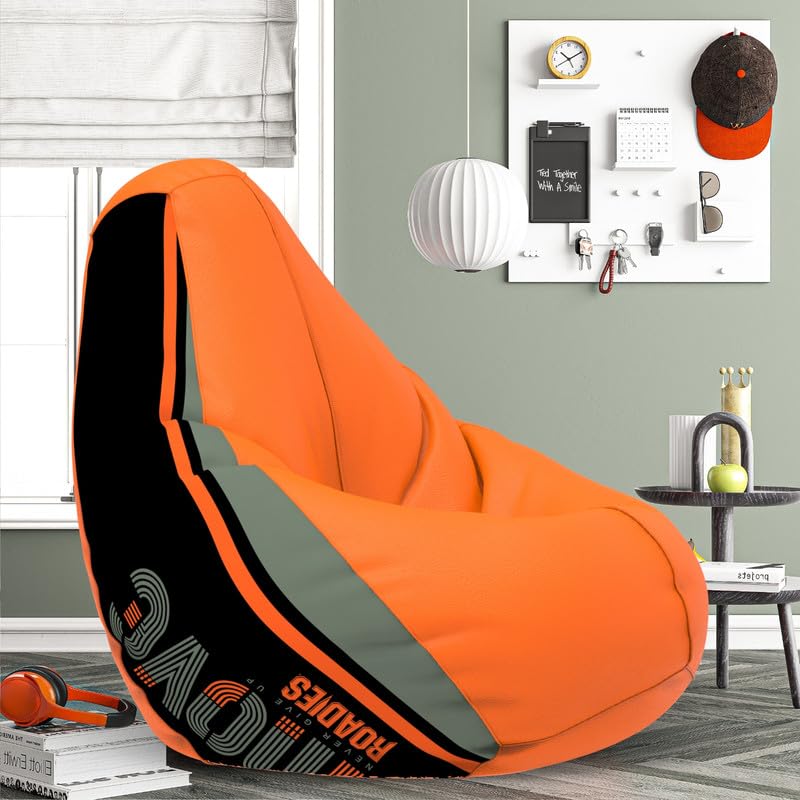 ComfyBean Bag with Beans Filled 5XL- Official: Roadies Bean Bags - Max User Height : 6-6.5 Ft. - Weight : 99-110 Kgs(Model: Roadies-Artwork 5 - Orange) (B0BNB7GSCM) Amazon Price History, Amazon Price Tracker