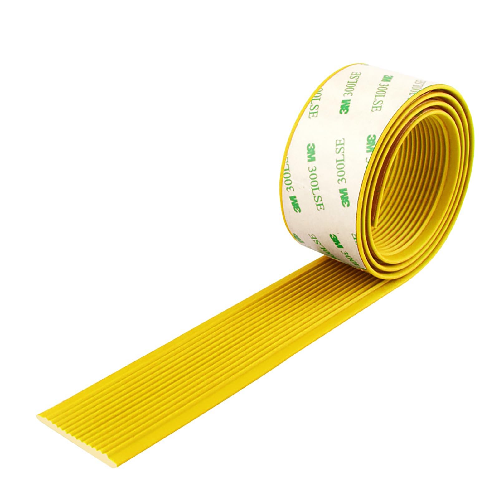 Anti-Slip Stair Strip, Stair Nosing Edge Trim, Self-Adhesive Edging Strip, PVC Stair Edge Non-Slip Rubber Corner Guard Strip, Safety Step Trim Tile Stair, Stair Edge Protector(Yellow,4x200cm)