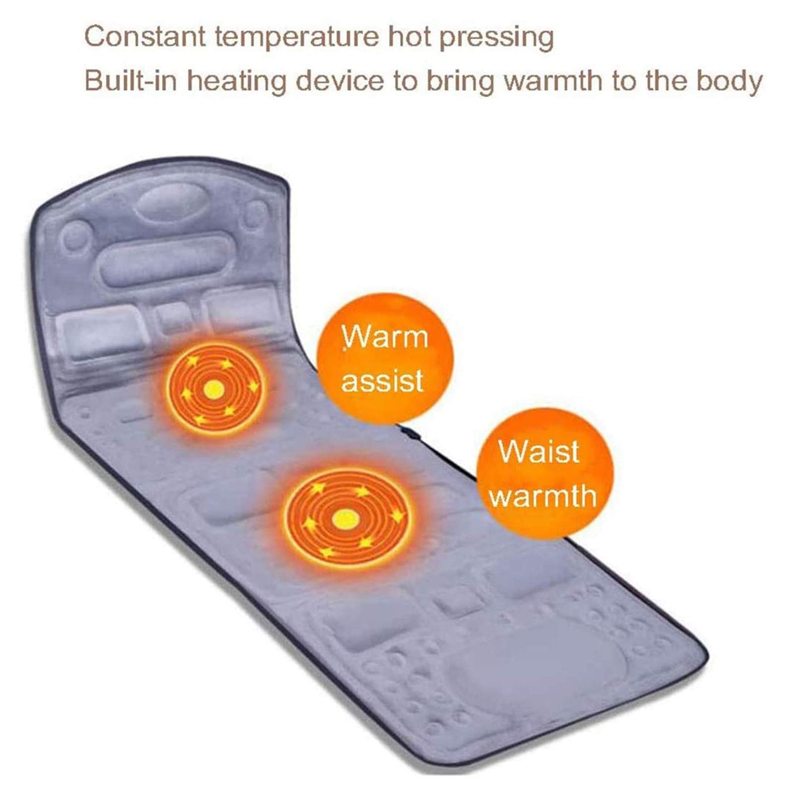 Colchón de Masaje térmico multifunción para Todo el Cuerpo, con calefacción y 9 Motores de vibración, Ideal para aliviar el Dolor de Cuello, Espalda, Cintura y piernas.