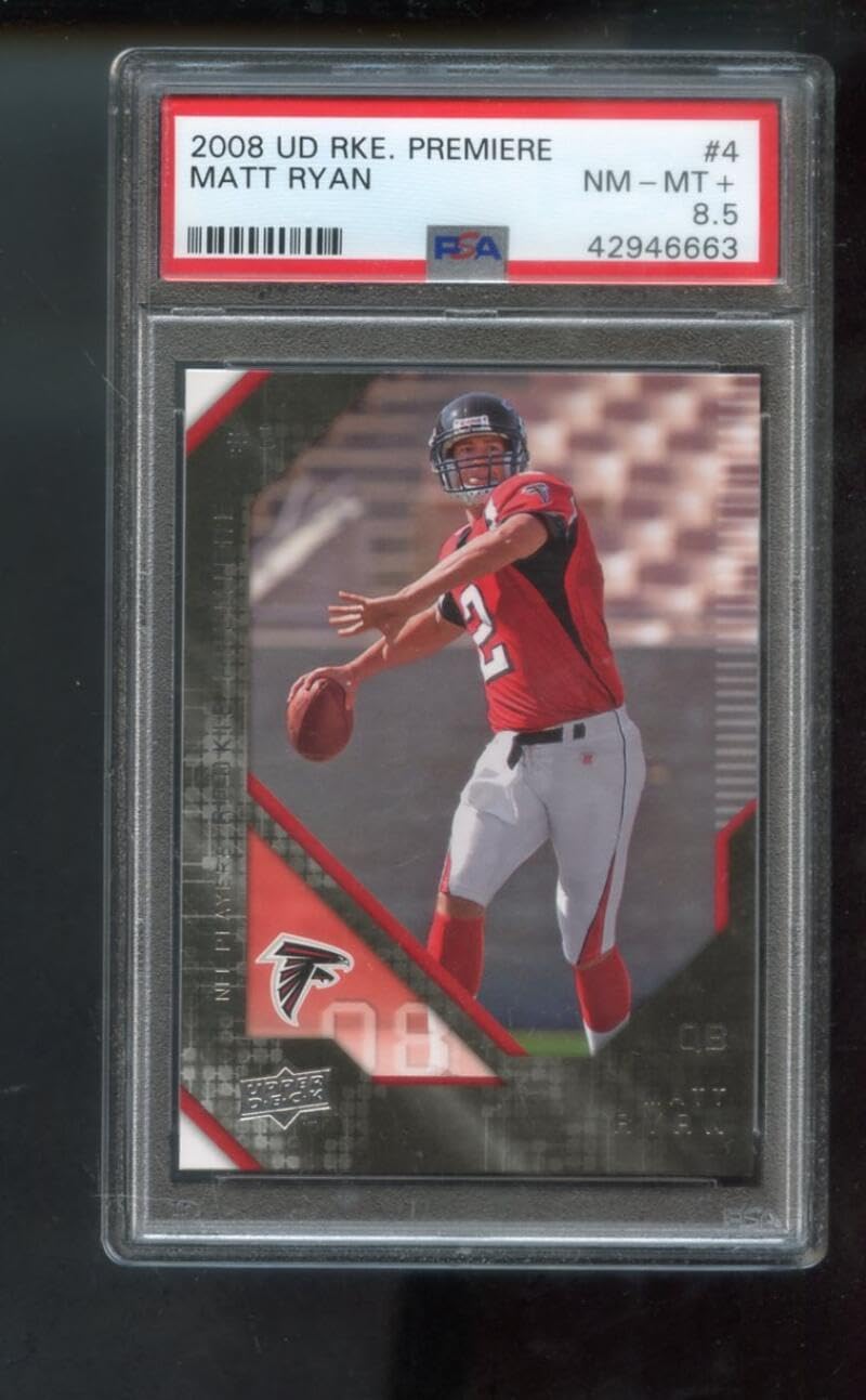 2008 Upper Deck Premiere #4 Matt Ryan ROOKIE RC PSA 8.5 Graded Football Card NFL Atlanta Falcons