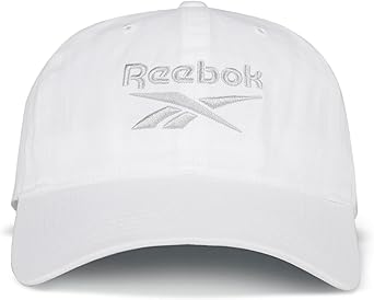 Reebok(リーボック) ベースボールキャップ Casual Relaxed Logo Cap With Adjustable Strap for Men and Women (One Size Fits Most) ホワイト One