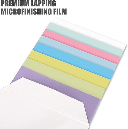 Miniatura 8 de Película de microacabado con PSA - Juego de 8 hojas de pulido de 4.25 x 11 pulgadas para sistema de afilado afilado aterrador - Óxido de aluminio AO