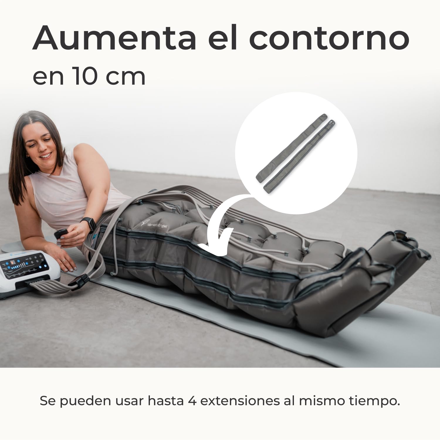 Venen Engel ® Extensión para pantalón de 10 cm (par) para el masajeador Venen Engel ®, dos extensiones para un masaje sin interrupciones