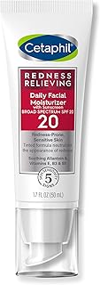 CETAPHIL Redness Relieving Daily Facial Moisturizer SPF 20, 1.7 fl oz, Broad spectrum Sunscreen, Neutral Tint, For Rednes...