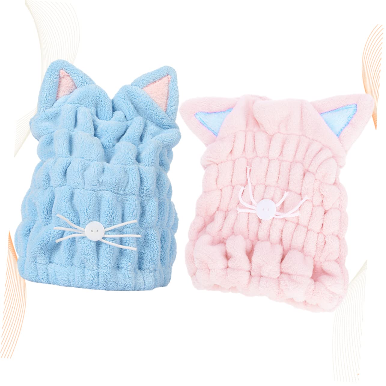 6stücke Katzenohren Haartrockentuch Schnelltrocknende Dicke Haarhaube Für Zuhause Und Ultra-absorbierend Zu Haar Und Für Und Fitness