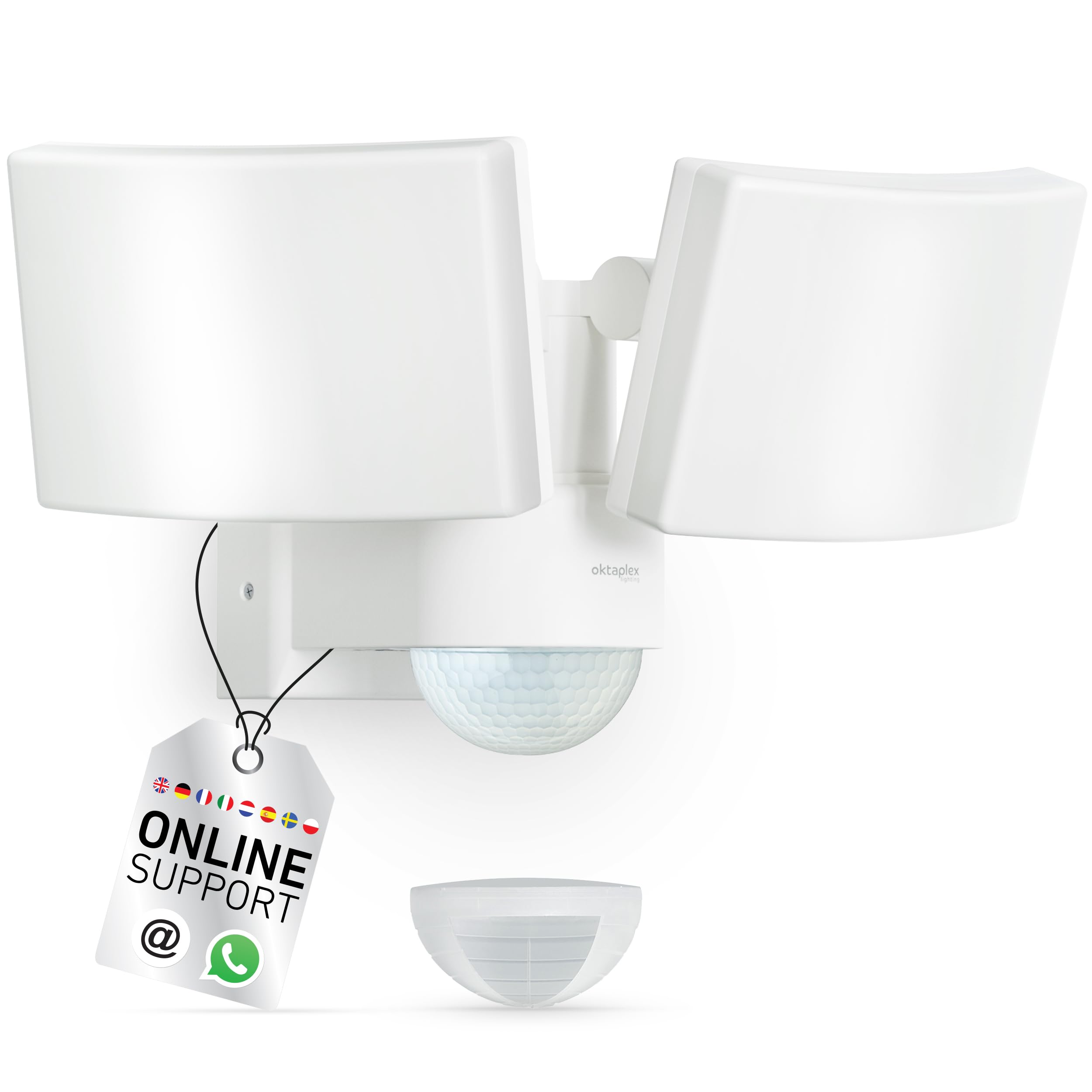 Oktaplex Cali Dos LED Spotlight with Motion Sensor Outdoor 3000 K Warm White | 40 W, IP65, outdoor lamp, white wall light, switched output-image-26