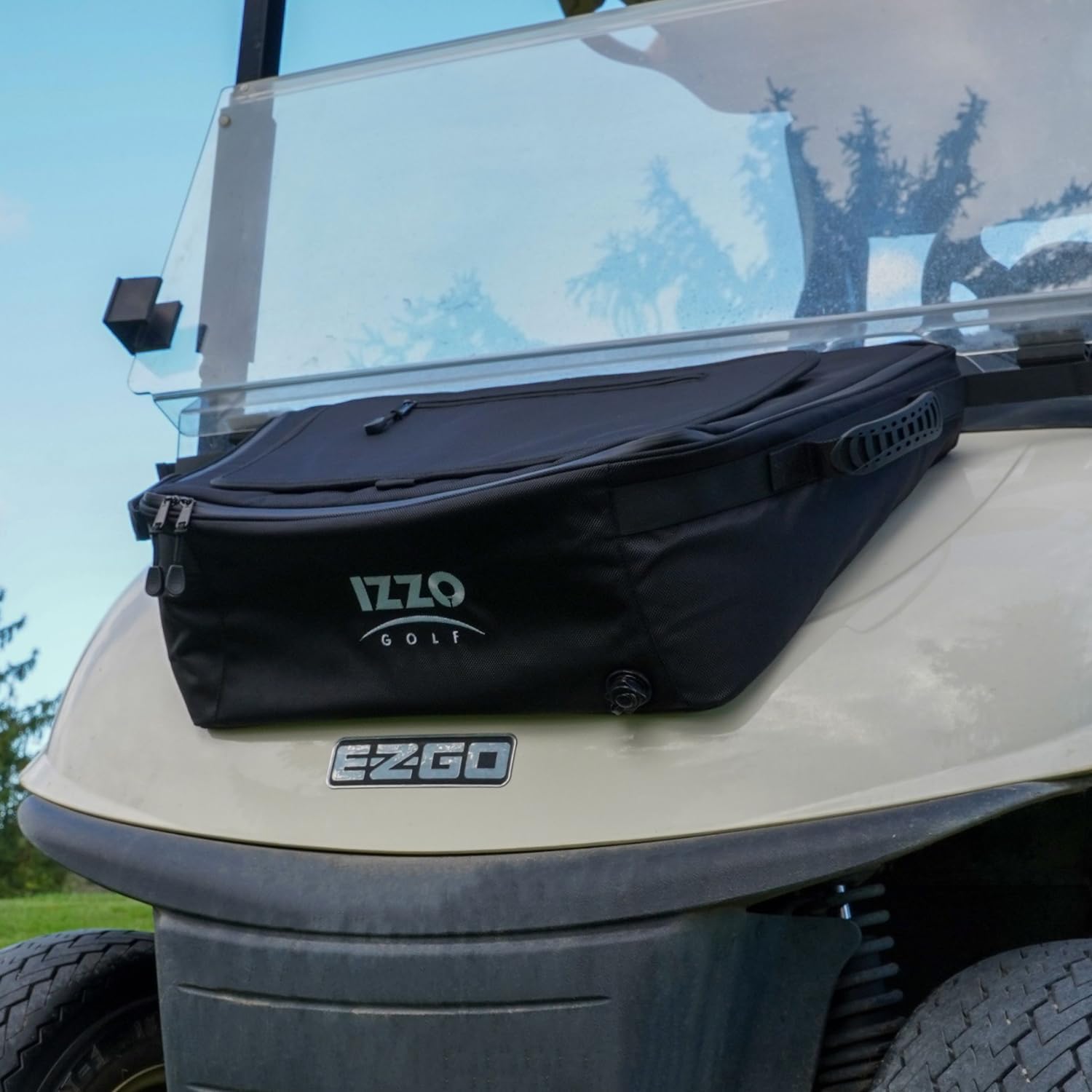 Izzo Front Hood Riding Golf Cart Cooler (Black)