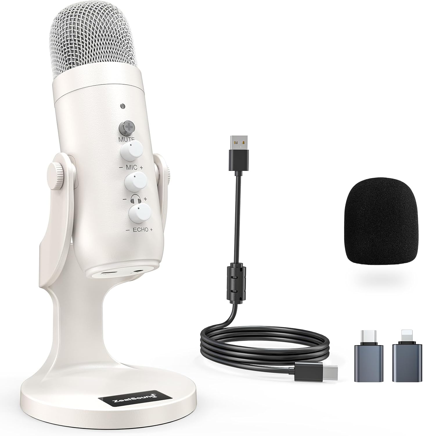 ZealSound USB Microphone,Condenser Computer PC Mic,Plug&Play Gaming