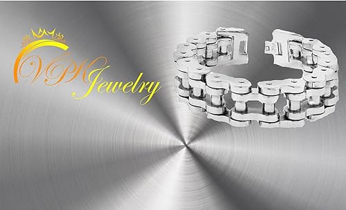 Miniatura 4 de Pulsera de cadena de eslabones de acero inoxidable para hombre, 0.906 in de ancho