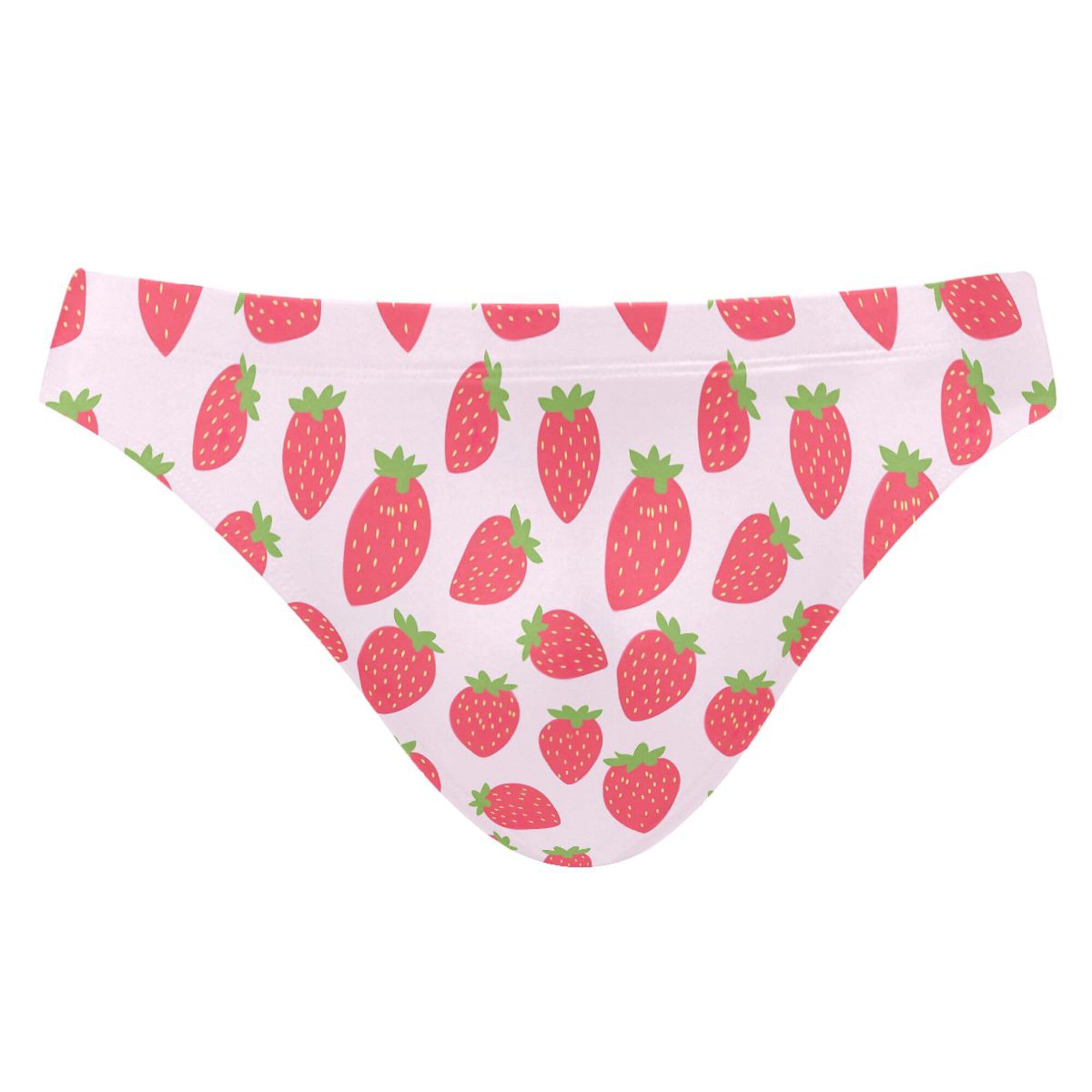 S Husky Strawberry Fruit Swim Briefs for Men Bikini Swimwear Boys Short XXL B0403722