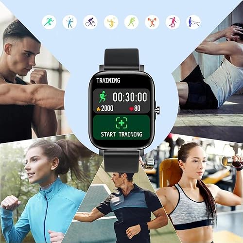 Miniatura 2 de Motast Reloj inteligente para hombres y mujeres pantalla táctil de 169 pulgadas reloj de 8 modos deportivos reloj inteligente con monitor de