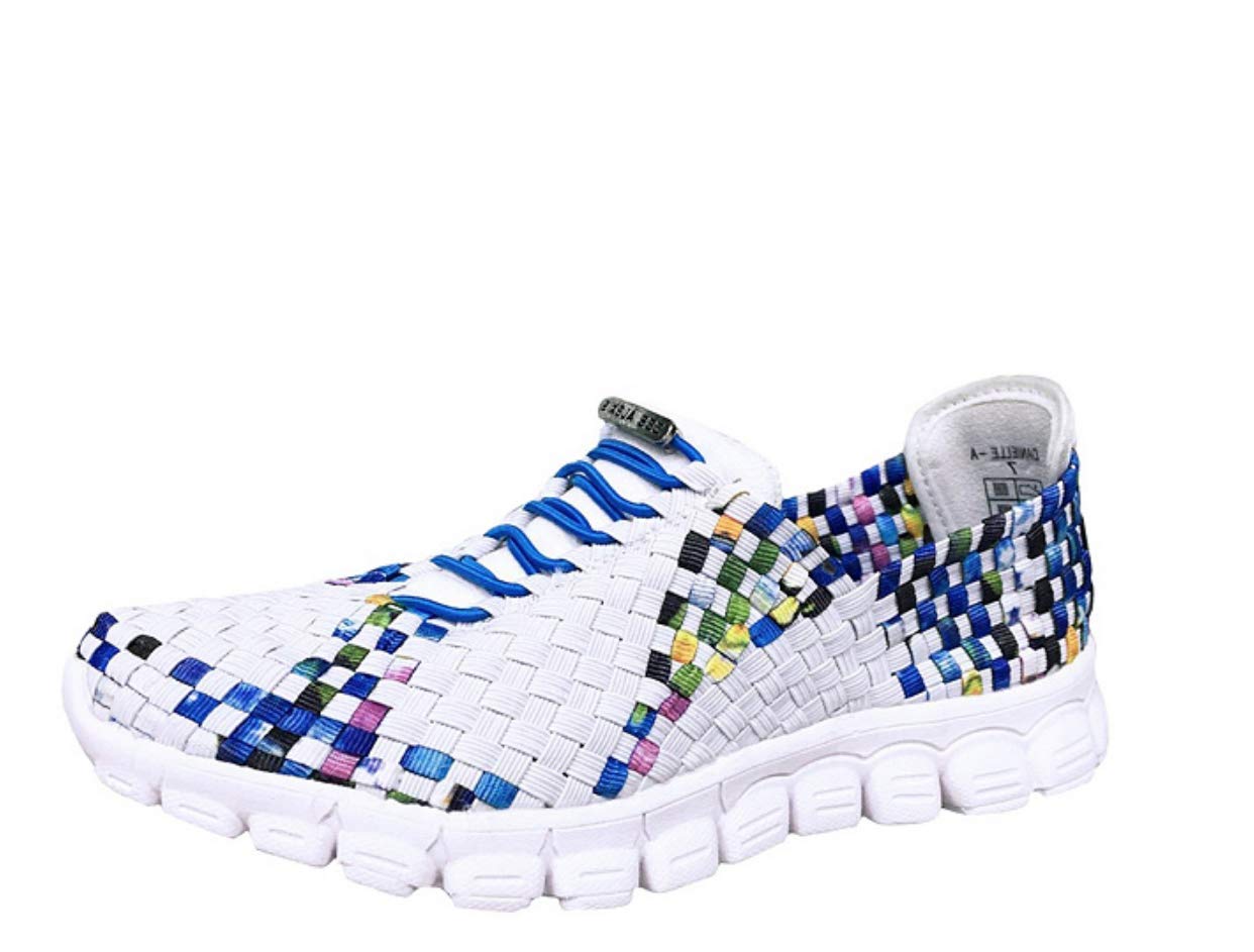 ZEE ALEXISWomen's Danielle Sneaker, White/Turquoise