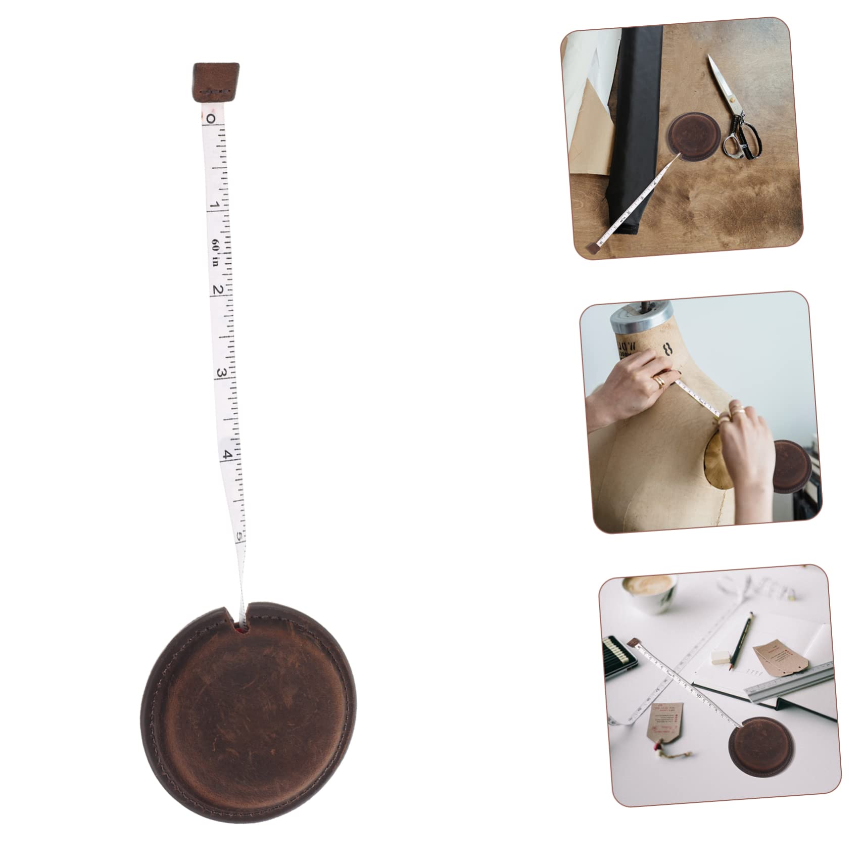 Operitacx 3piezas Cinta Profesional Flexible y Portátil Para Cuerpo Herramienta De Medición Retro Accesorio De Costura y