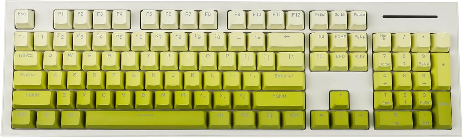 Amazon.com: 108 123 Double Shot Backlit Yellow Gradient Lemon Keycaps ...