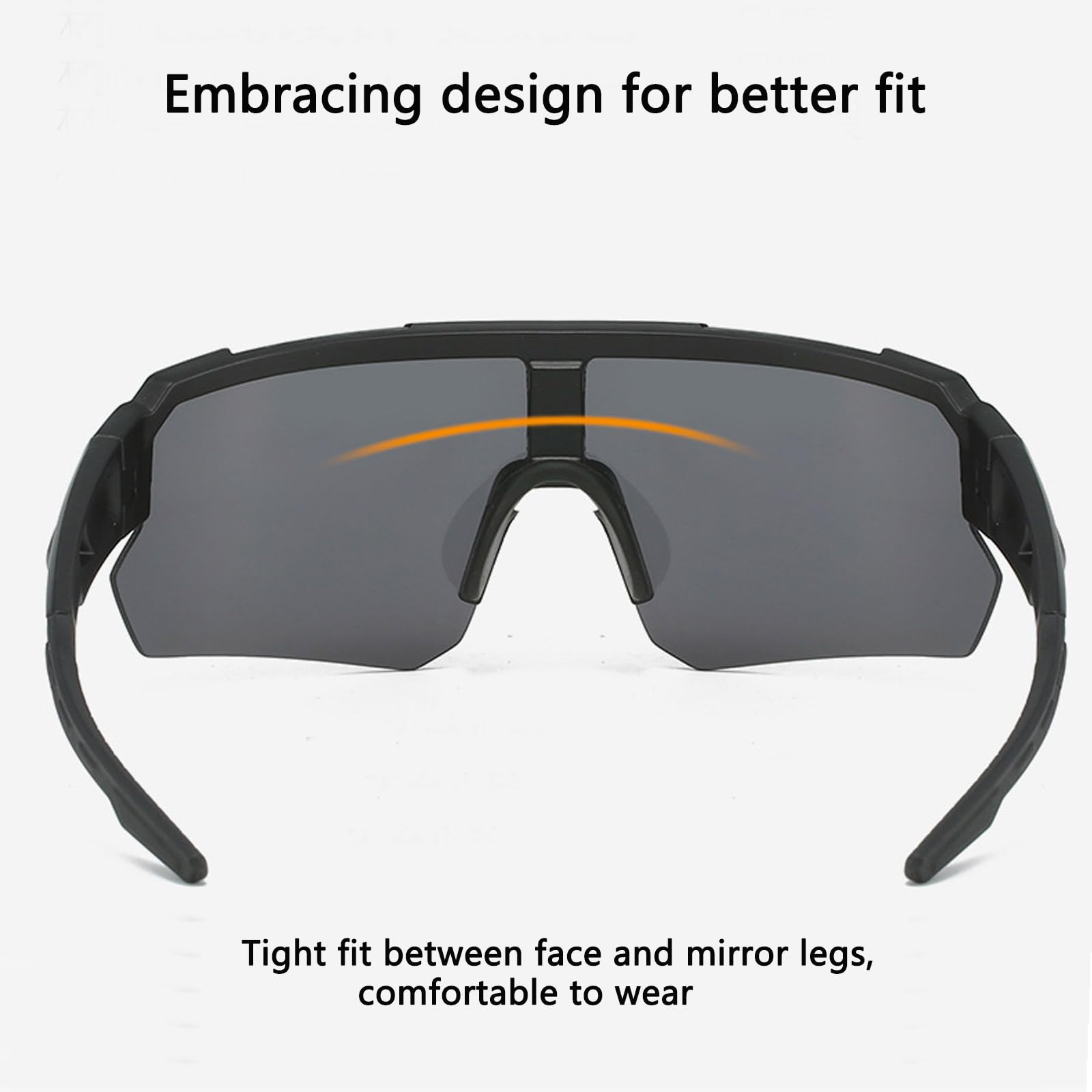 Lunette de Soleil Sport Polarisée, Lunettes de Cyclisme Homme Femme Cyclisme Lunette Protection UV400 Lunette de Soleil pour Course à Pied Cyclisme Pêche Conduite Golf Ski