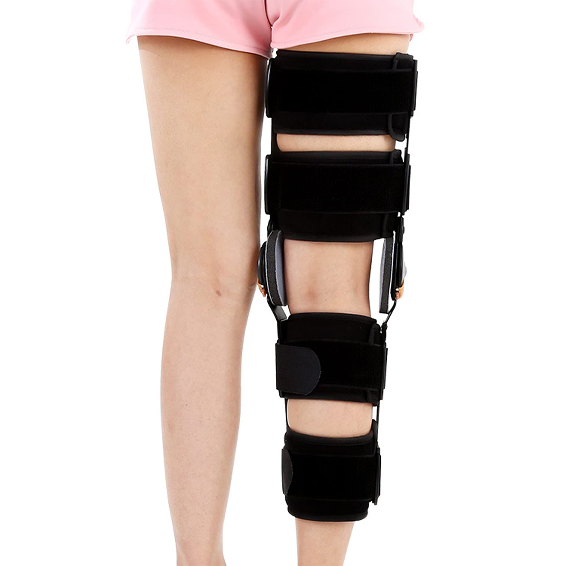 Ginocchiera Rom Incernierata Immobilizzatore Incernierato per Riabilitazione Ortopedica Ginocchiera Post-operatoria Post-operatoria per ACL MCL PCL Recupero Lesioni Stabilizzazione,Middle