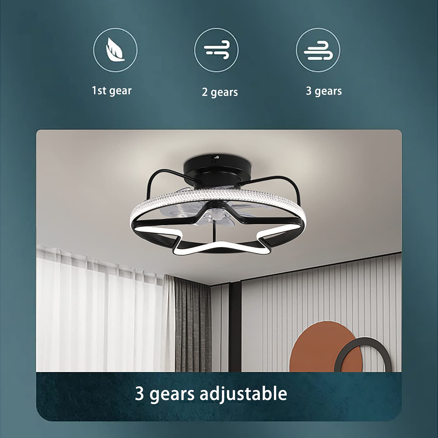 Ventilatori, Ventilatore Dimmerabile Lampada Da Soffitto Con Telecomando Lampada Da Soffitto Camera Da Letto Illuminazione Ventilatori Da Soffitto Con Luci Ventilatori Da Soffitto Con Lampade