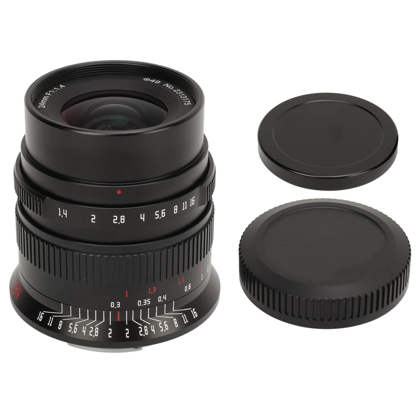 Obiettivo 24 Mm F1.4 APS C, Apertura Luminosa Design Compatto E Robusto 7 Elementi in 6 Gruppi Obiettivo Fotocamera Mirrorless con Guscio Metallico Per Attacco R Per R5 R6 R RP