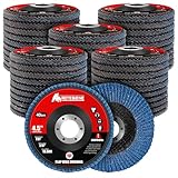 50 Pack 40 Grit Zirconia Flap Discs 4.5' x 7/8' T27 for 4 1/2 Inch Angle Grinder Flap Wheels Heavy-Duty Grinding & Sanding Discs for Metal, Wood, Stainless Steel