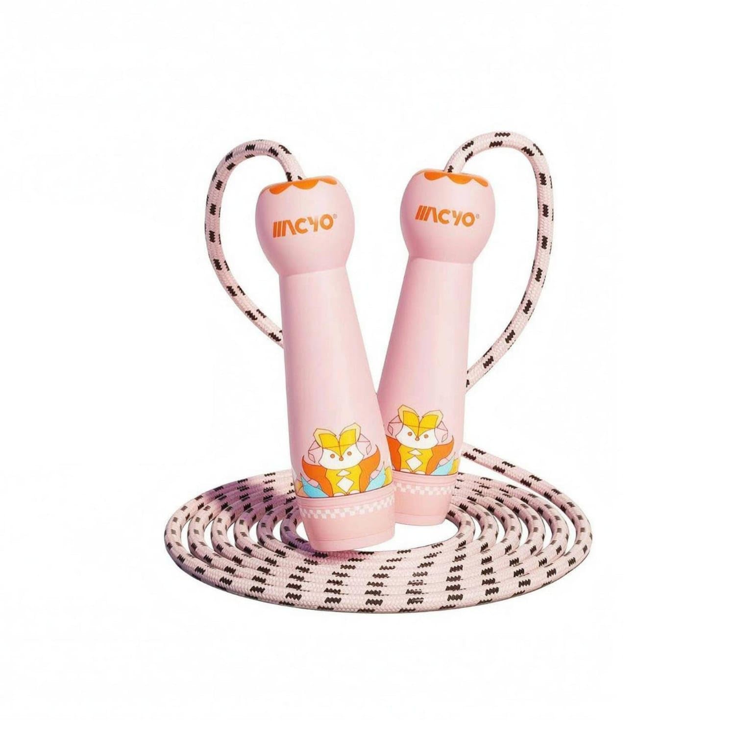 Smooth Handles Adjustable Kids Jump Rope Storage Pink Bird | Kids Jump Rope Adjustable Length Braided Non-Knotting Comfort Storage Pink Bird-image-48