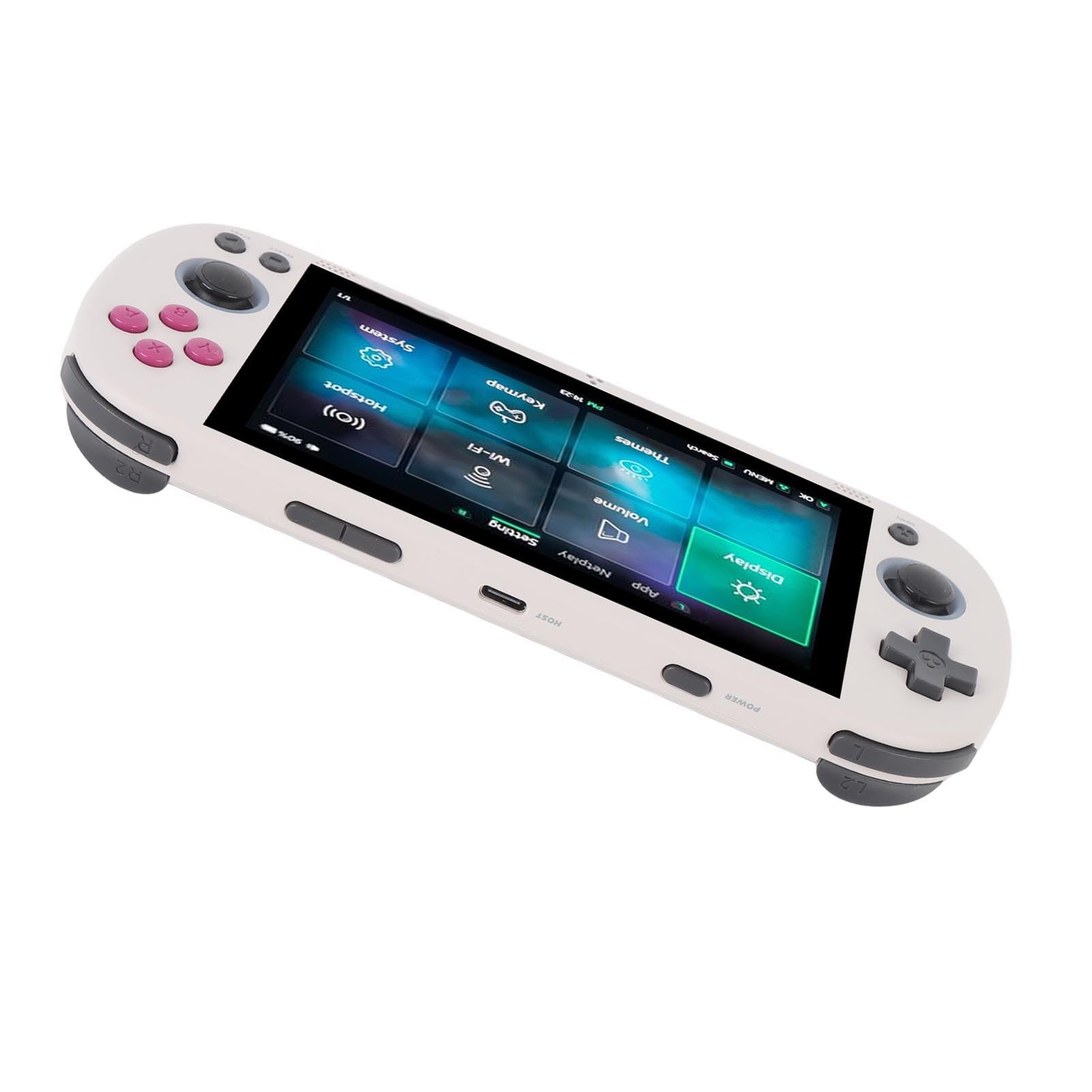 Console de Jeu Rétro Portable de 64 Go, écran Clair de 4,96 Pouces, Console de Jeu Vidéo Portable pour Les Fans de Jeux Vidéo Rétro (Grise)