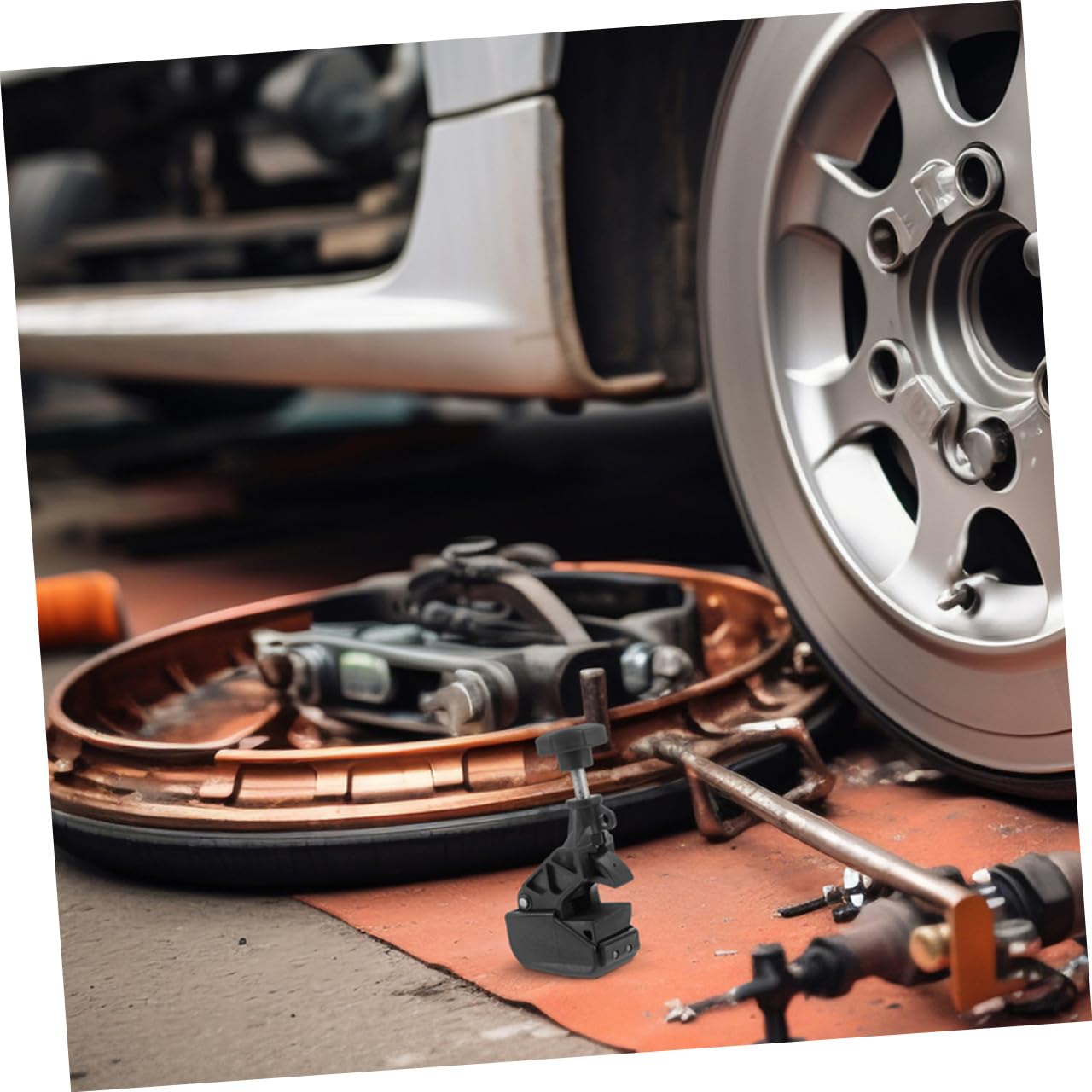 Kit Cambio Pneumatici 2 Pezzi in Plastica Nero per Auto | Smontagomme Manuale, Uso Officina o Interventi Mobili, Formato Compatto e Leggero