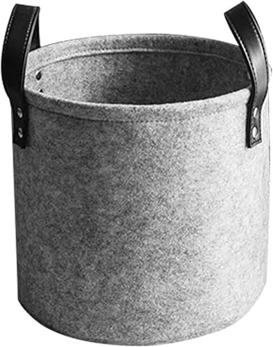 JINBAR Laundrybasket Felt Folding Laundry Basket Square Storage Bucket Bucket Basket Foldable Cloth Organizer Large Capacity (Size L)