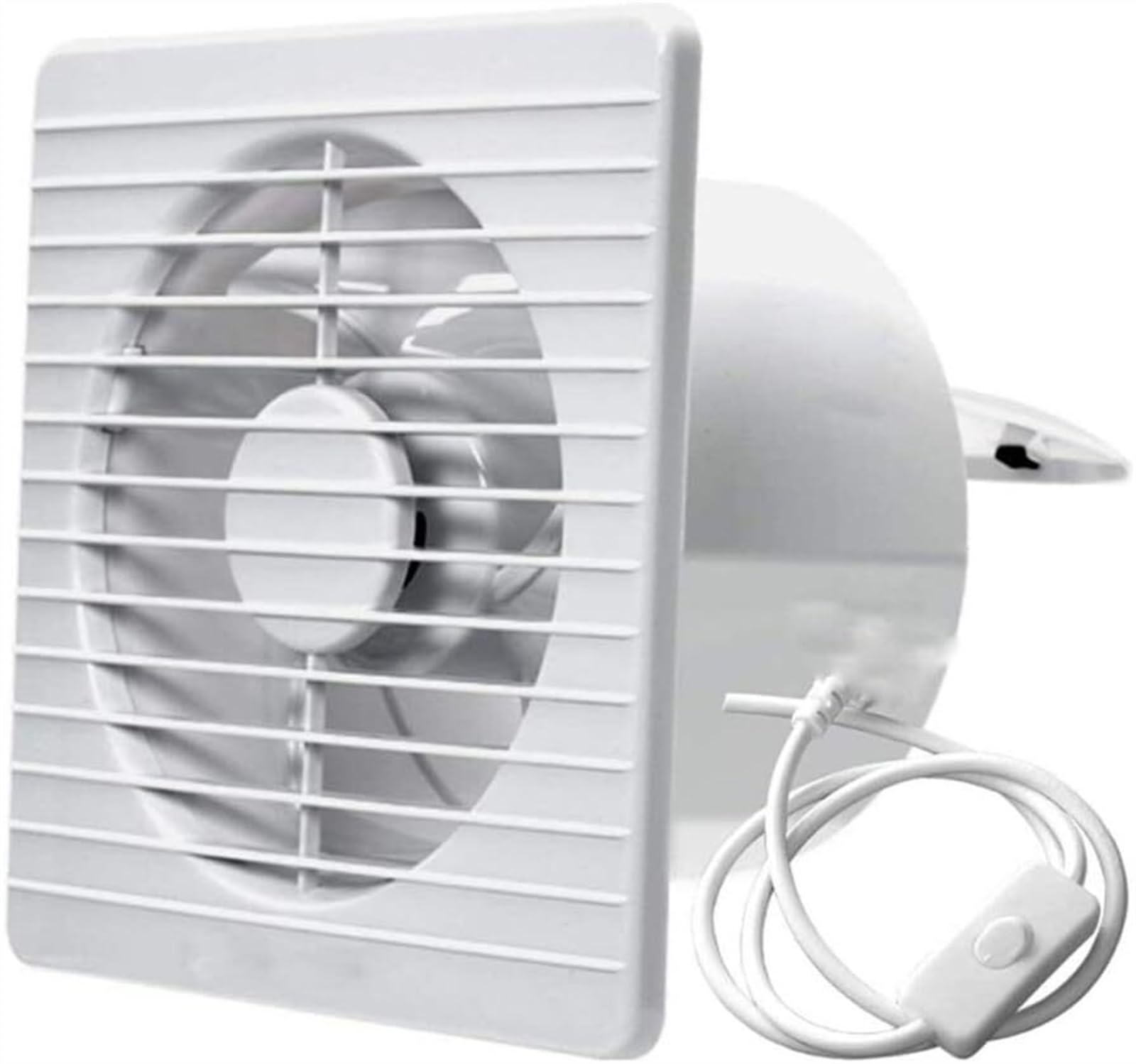NAKEAH Extractor de Aire de 6 Pulgadas, Extractor de Aire de bajo Ruido montado en la Pared for el hogar, baño, Cocina, Extractor de ventilación de 10W