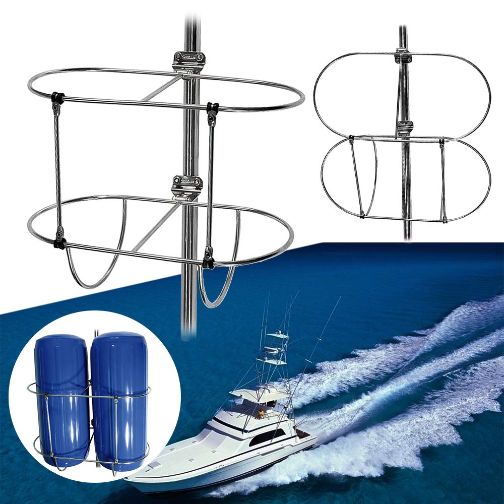 West Marine Fender Racks Stainless Steel Double Boat Fender Holder