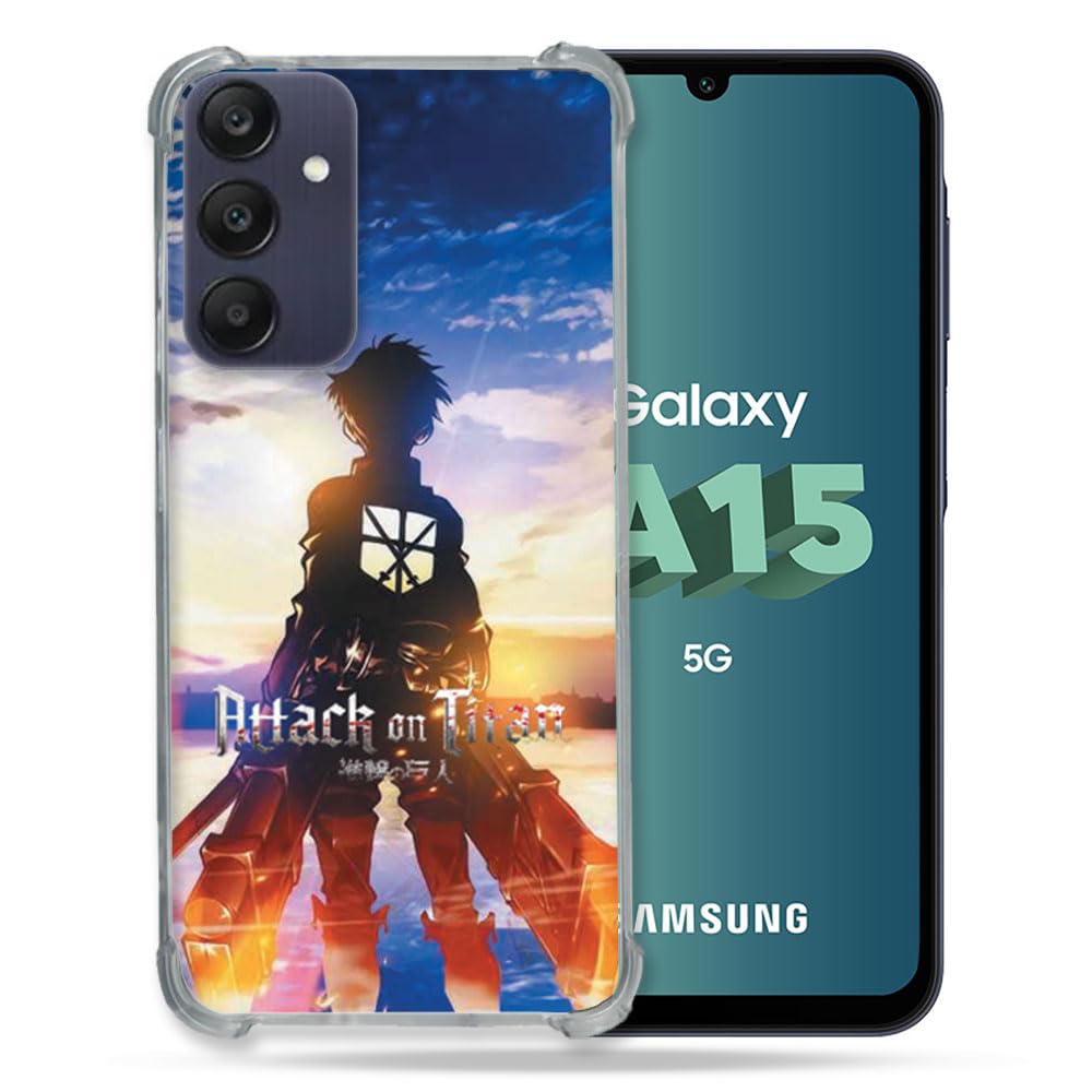 Cokitec Reinforced Case for Samsung Galaxy A15 4G / 5G Manga Attack Titan Sun